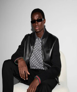 Áo khoác bomber da Nappa GUCCI