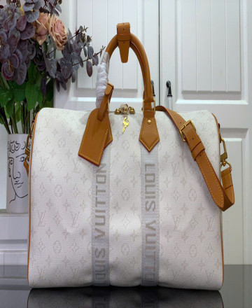 【Túi du lịch KEEPALL 45】m14838 Trắng/Phối màu