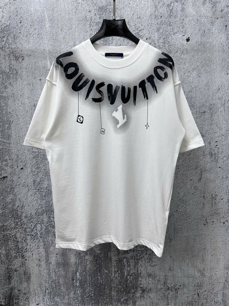 Áo thun ngắn tay Louis Vuitto 26ss Letter.