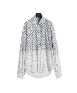 Áo sơ mi dài tay Louis Vuitton Damier 1V 26SS Starry Night