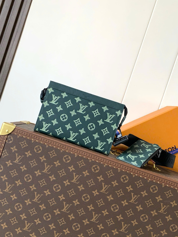 M27148 Ví cầm tay Gaston màu xanh lá cây cao cấp