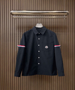 Áo sơ mi dài tay nam Moncler 2026SS mới MÀU ĐEN