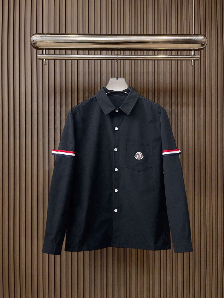 Áo sơ mi dài tay nam Moncler 2026SS mới MÀU ĐEN